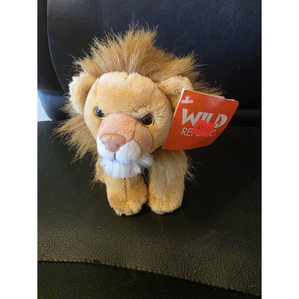 Wild Republic 6" Lion Hair Bean Plush‎ Roars